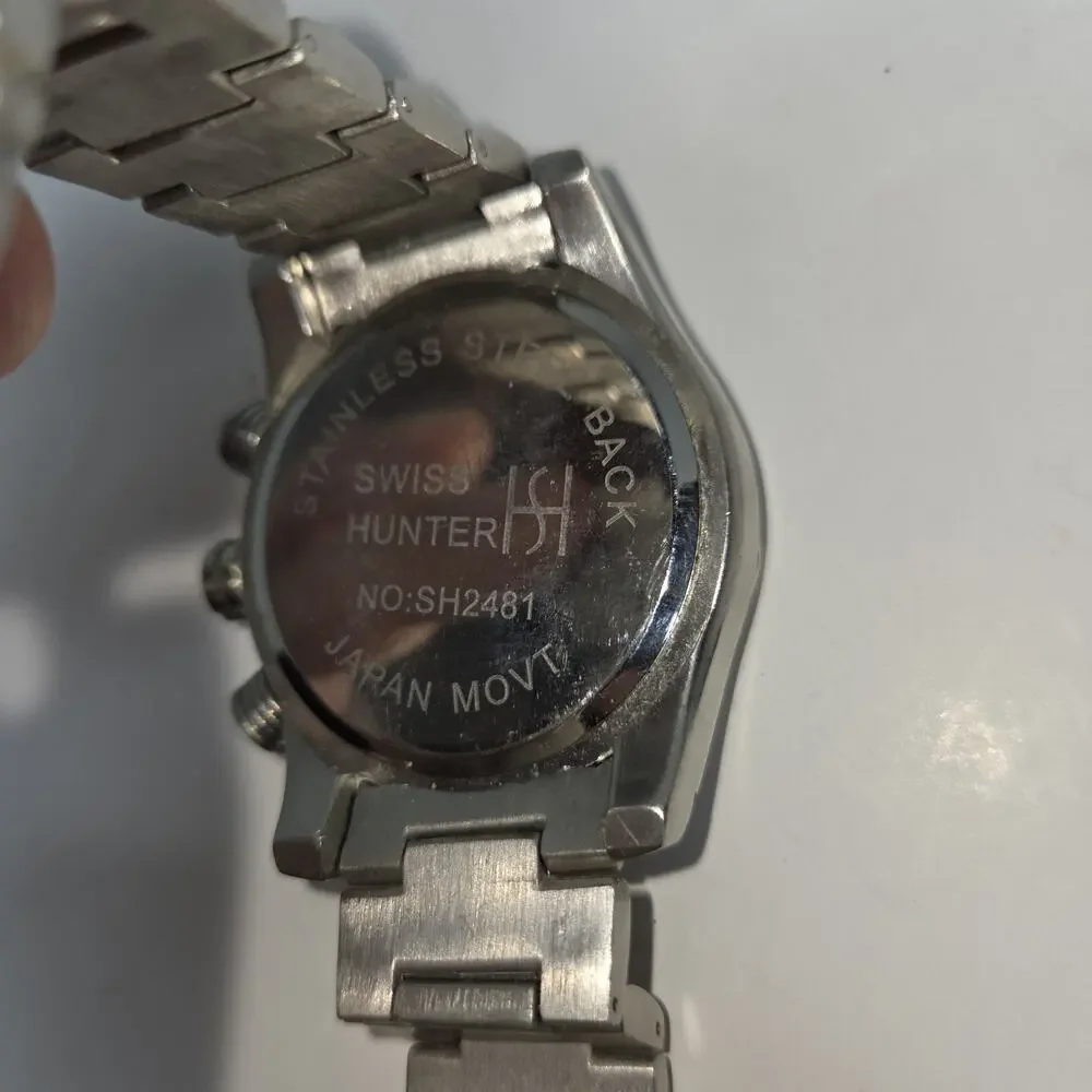 Swiss Hunter Hadley Roma Men Watch Lot Watches Timepiece Silver Mens